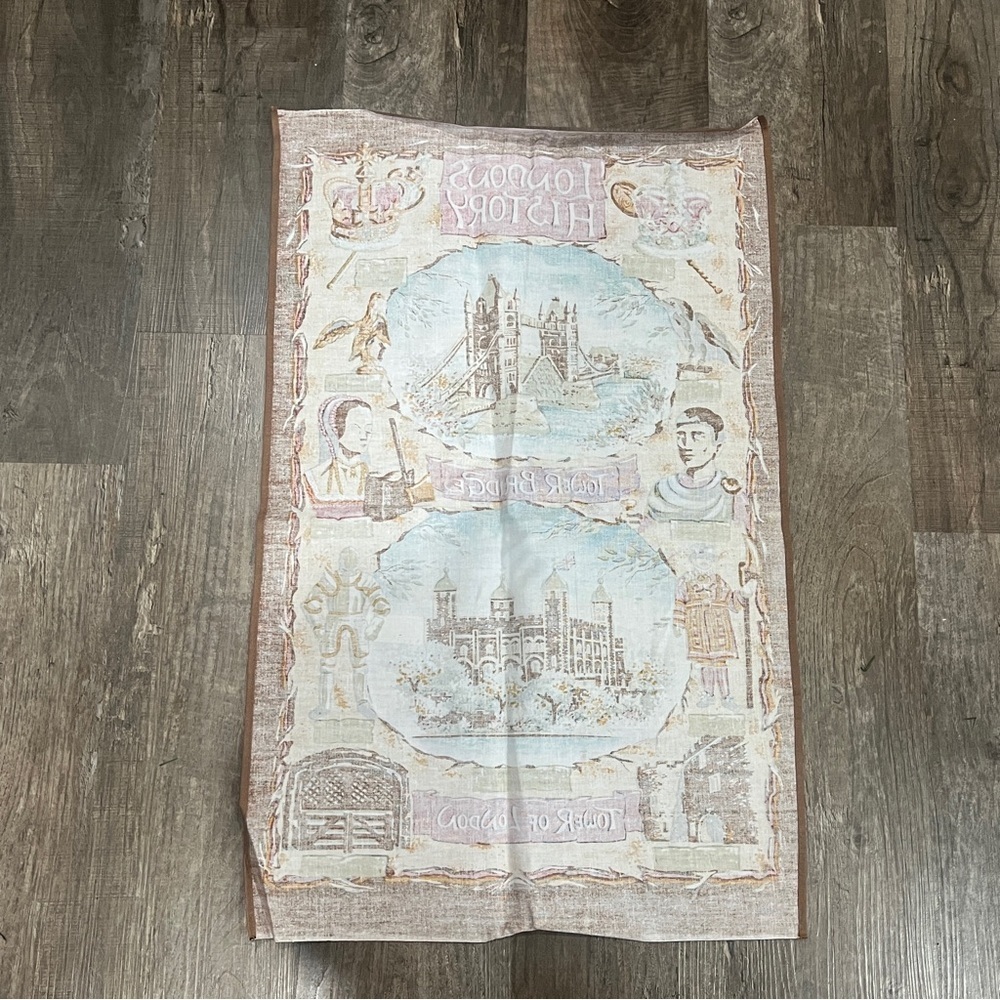 FINAL PRICE Vintage London's History Tea Towel - Picture 4 of 4